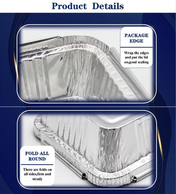 حاويات غذائية من ورق الألومنيوم المقاومة للحرارة والنظيفة للتخزين المريح للأغذية