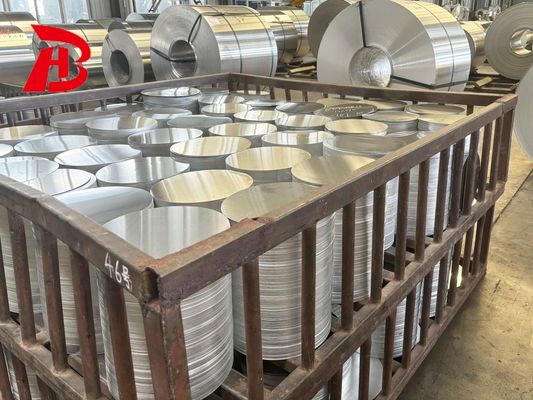 الحجم المخصص الدائرة الألومنيوم 0.3-6mm سمك 100-1000mm قطر CC DC المواد 1050 1060 3003 سبيكة مقاومة الشقوق رسومة عميقة لأدوات الطبخ وتطبع غطاء المصباح